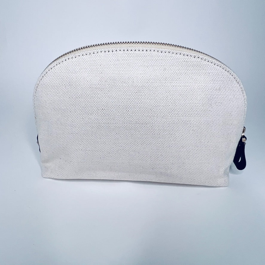 VALENTINO Pochette ovale in canvas naturale
