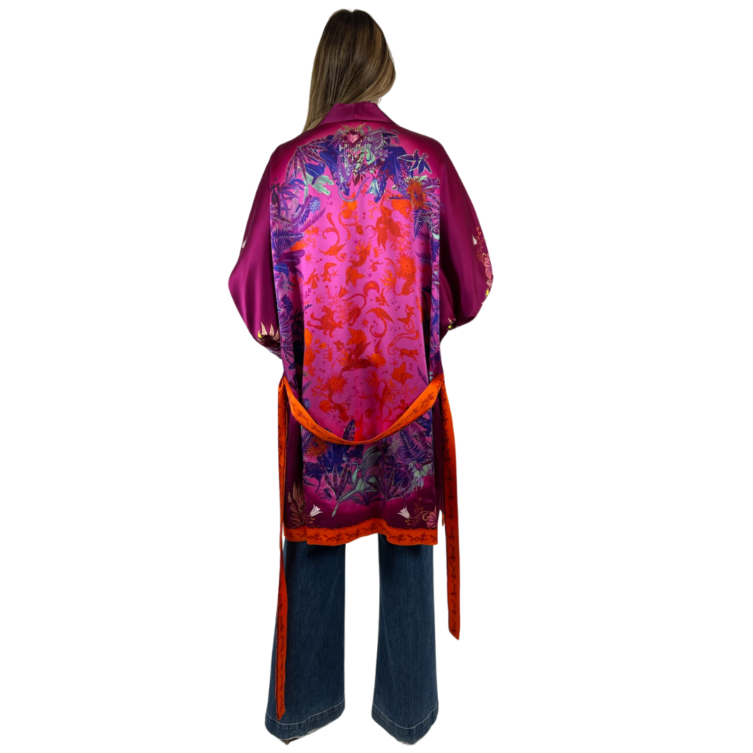 CAMILLA Kimono fantasia fucsia