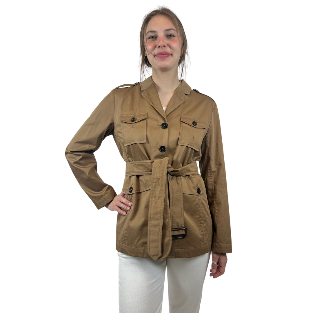'S MAX MARA Giacca safari tabacco