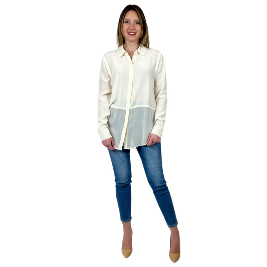 ALEXANDER WANG Camicia lunga semitrasparente