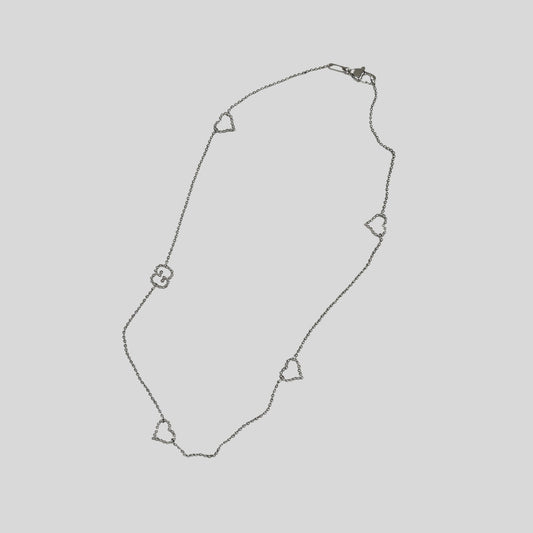 GUCCI Collana "Interloking" cuori in argento 925