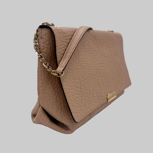 BURBERRY Borsa in pelle beige "Mildenhall"