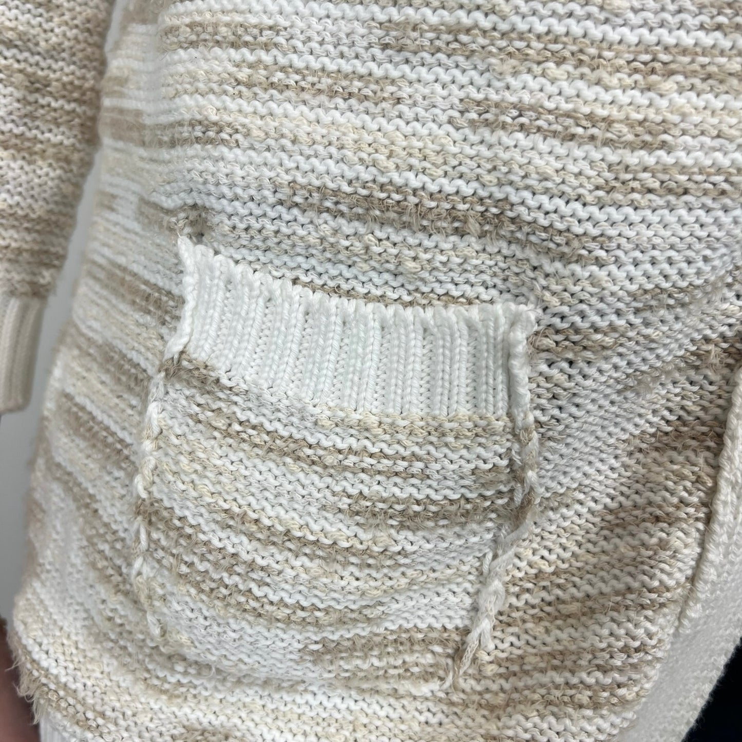 AMINA RUBINACCI Cardigan bianco e tortora