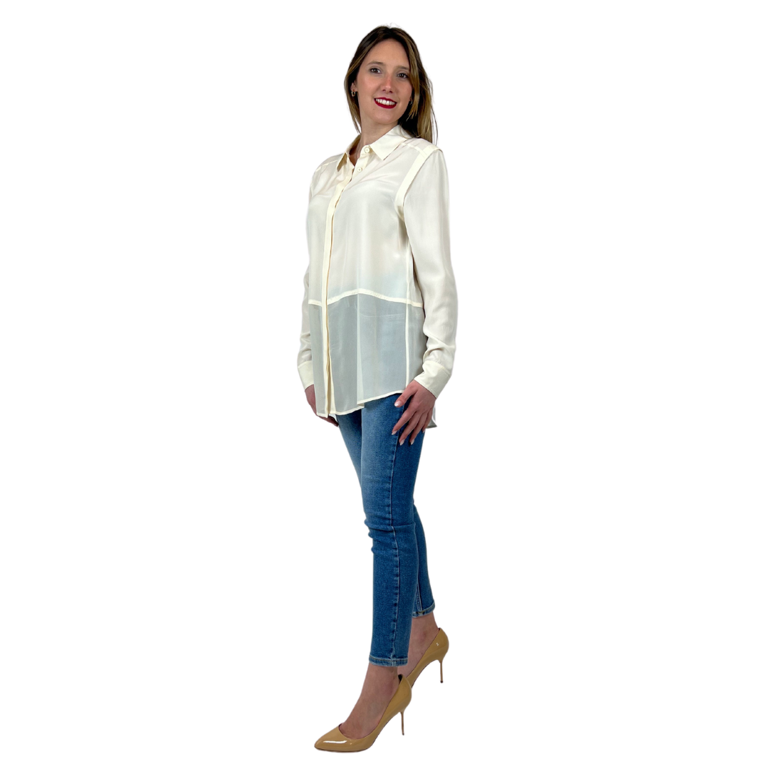 ALEXANDER WANG Camicia lunga semitrasparente
