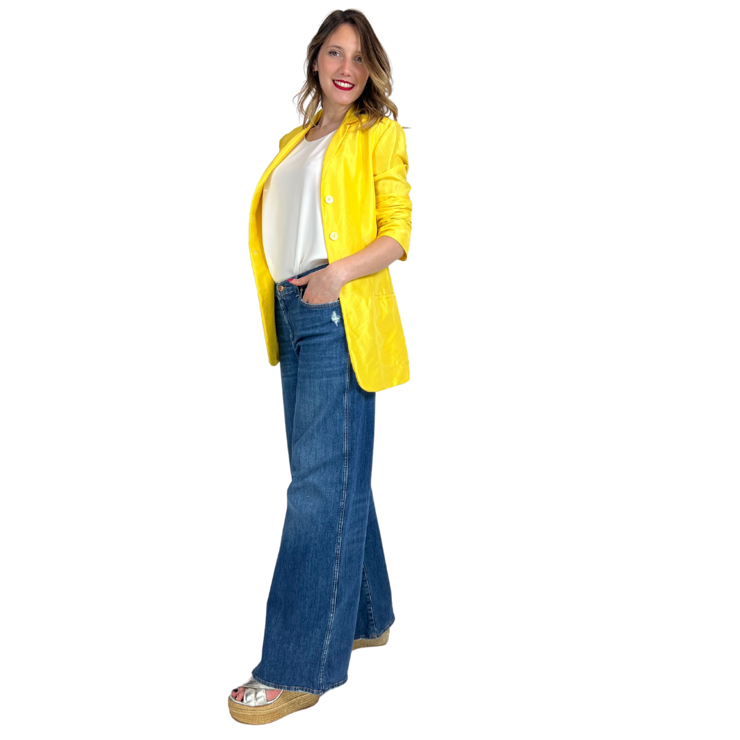 ROMEO GIGLI Blazer in seta giallo