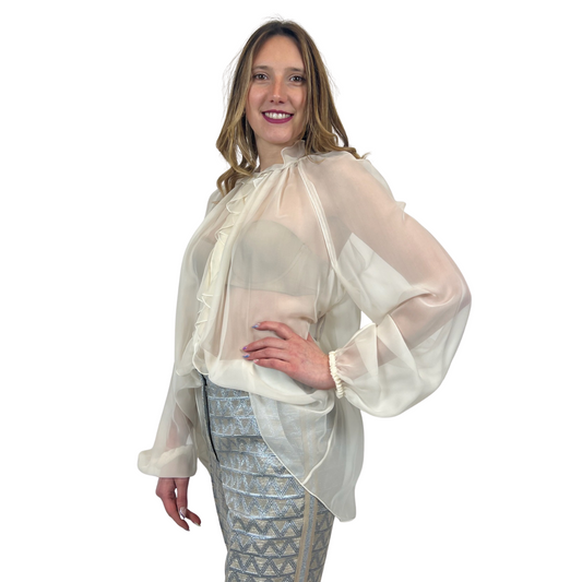 DOLCE & GABBANA Casacca in voile di seta