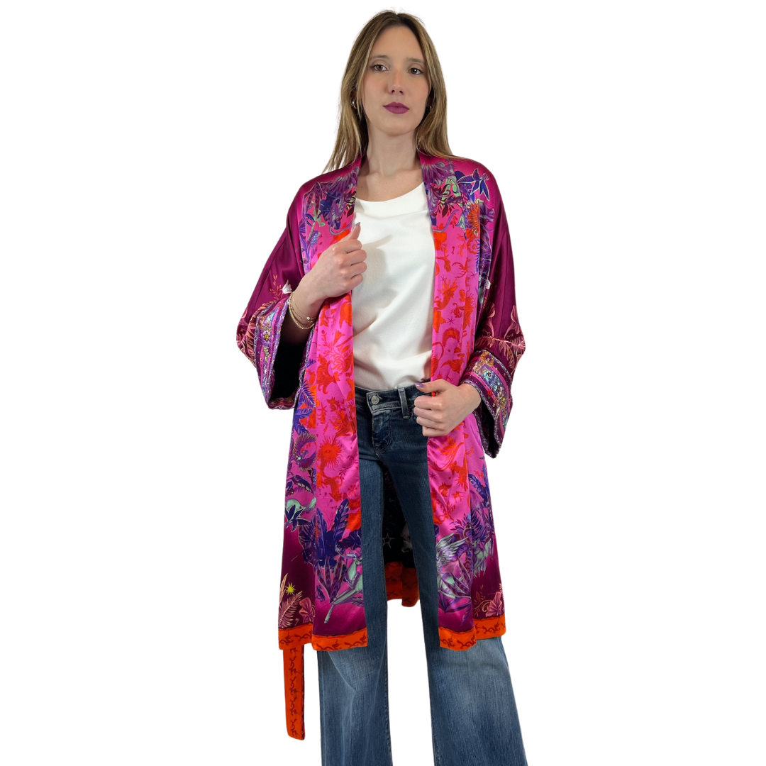 CAMILLA Kimono fantasia fucsia