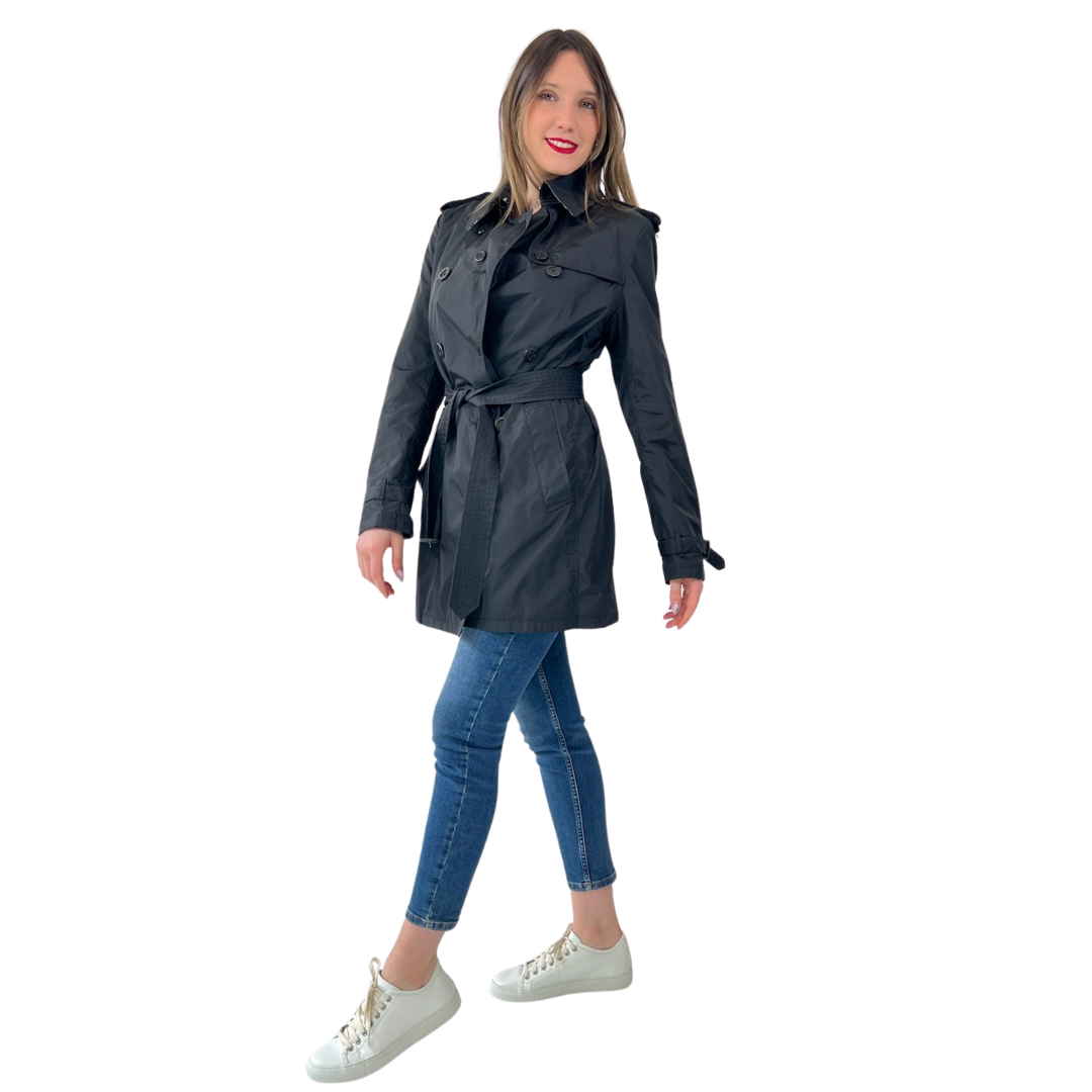 BURBERRY Trench nero in nylon