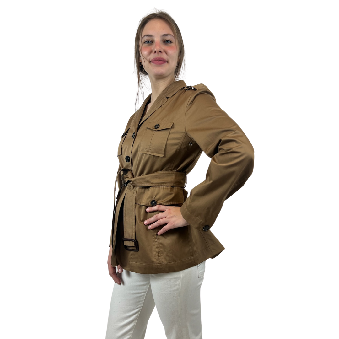 'S MAX MARA Giacca safari tabacco