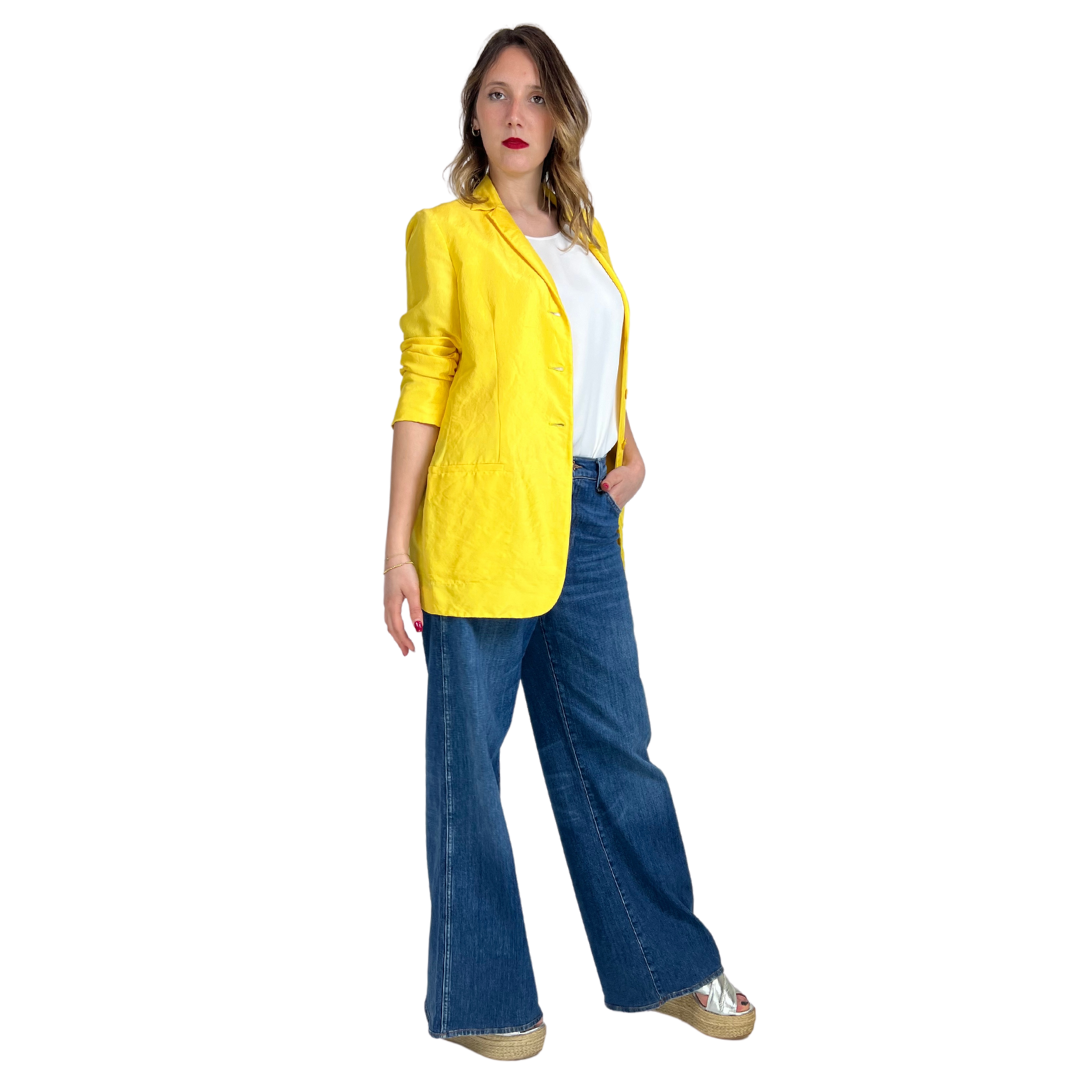 ROMEO GIGLI Blazer in seta giallo