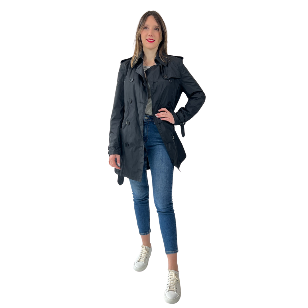 BURBERRY Trench nero in nylon