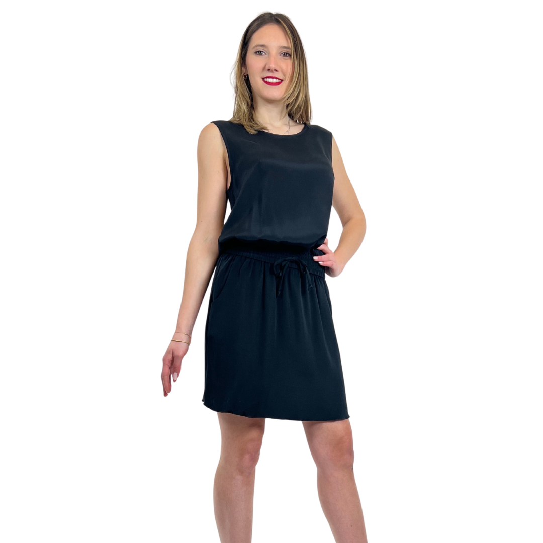 PAROSH Abito in seta nero