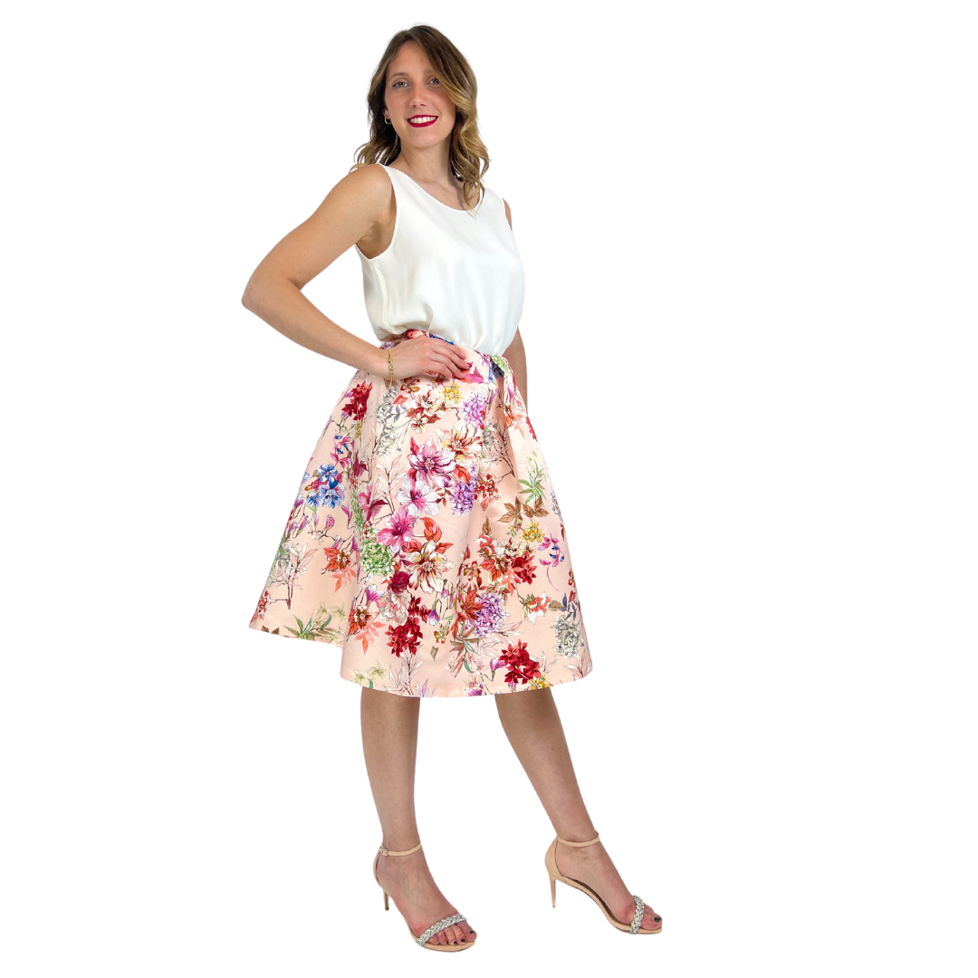 TWENTY EASY BY KAOS Gonna fiorata rosa