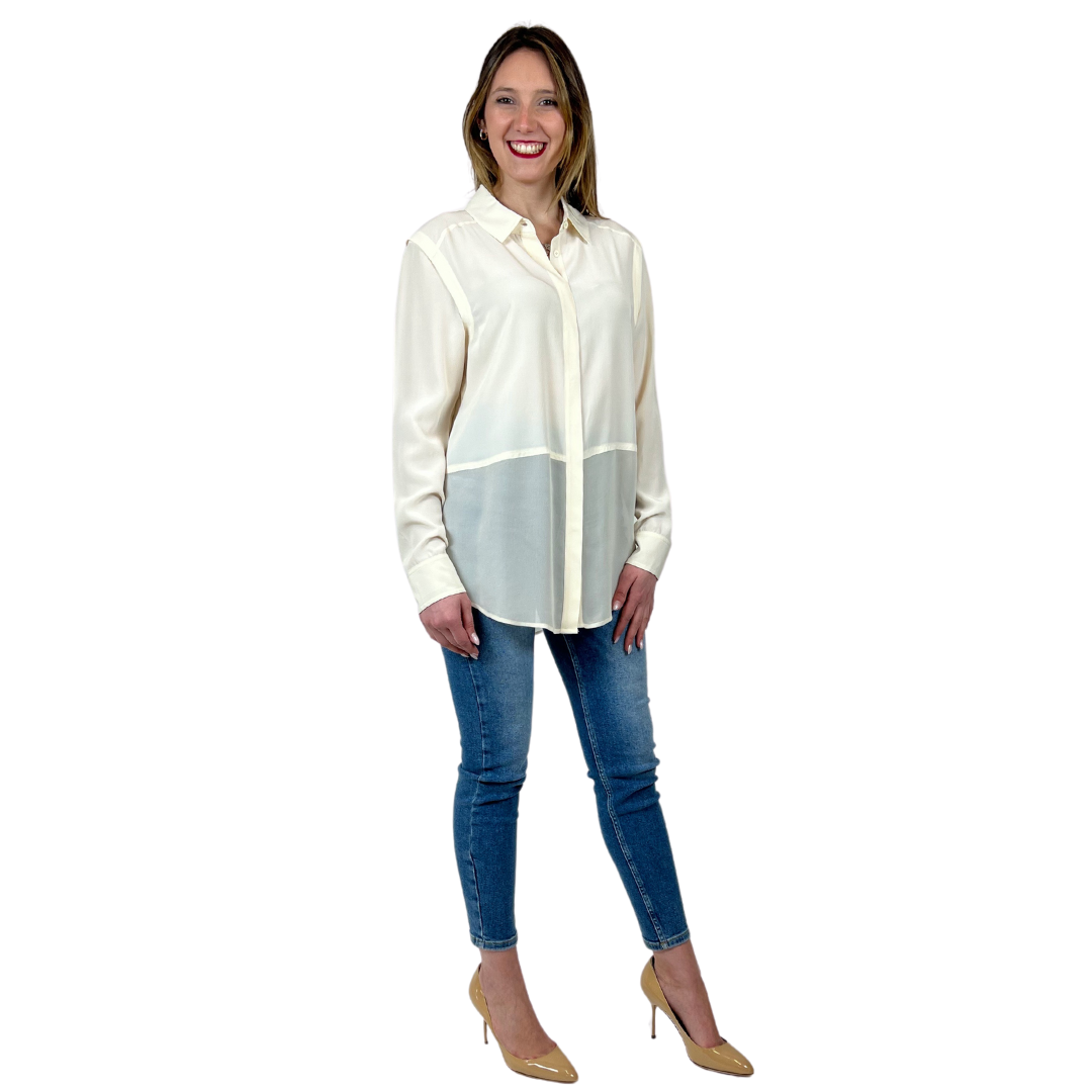 ALEXANDER WANG Camicia lunga semitrasparente