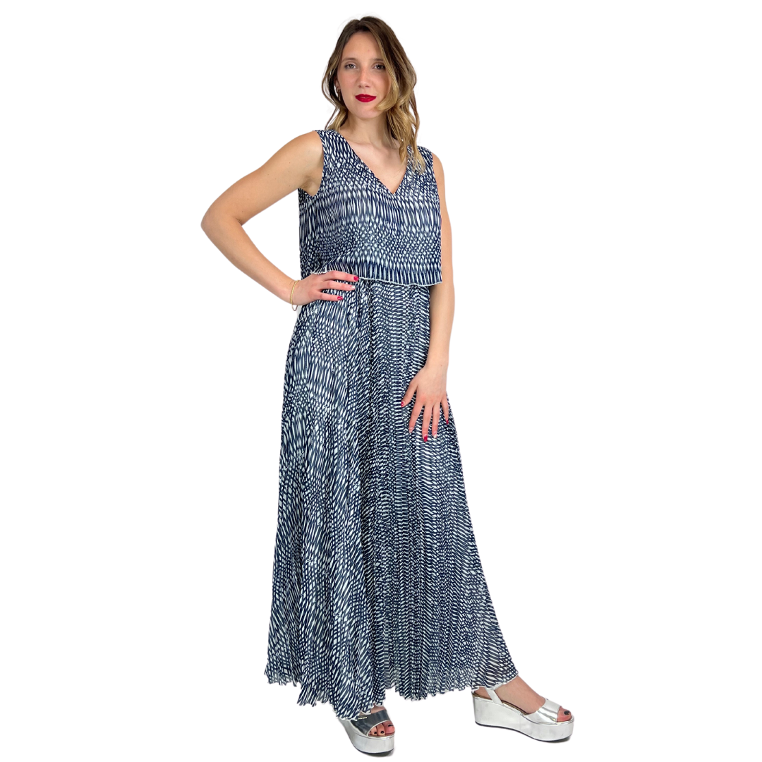 HUGO BOSS Abito plissettato blu