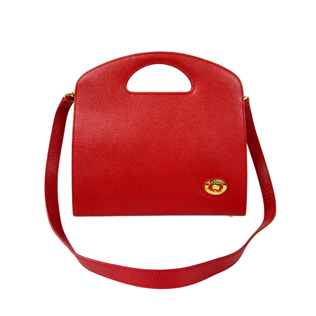 BURBERRY Borsa rigida rossa