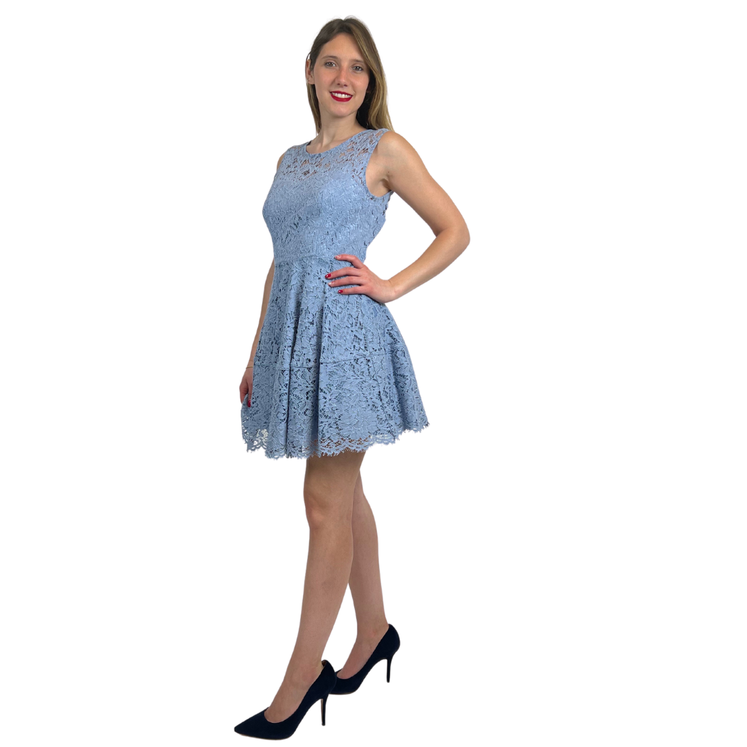 FLAVIO CASTELLANI Abito in pizzo azzurro