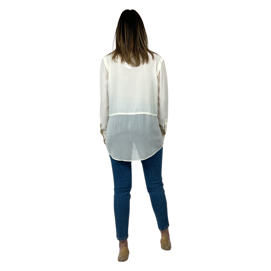 ALEXANDER WANG Camicia lunga semitrasparente