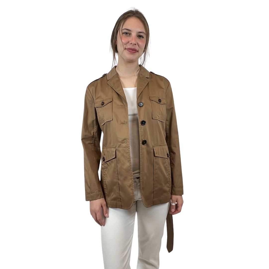 'S MAX MARA Giacca safari tabacco