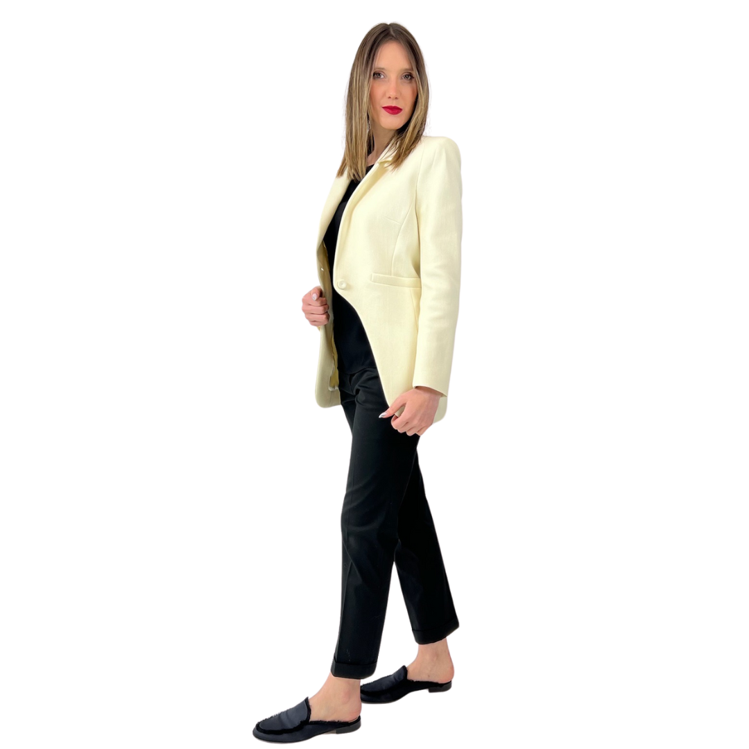CARVEN Giacca lunga panna