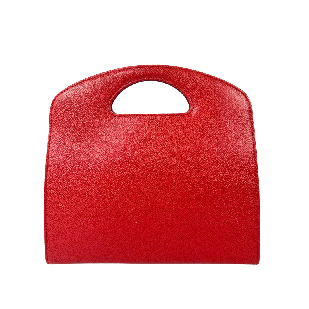 BURBERRY Borsa rigida rossa