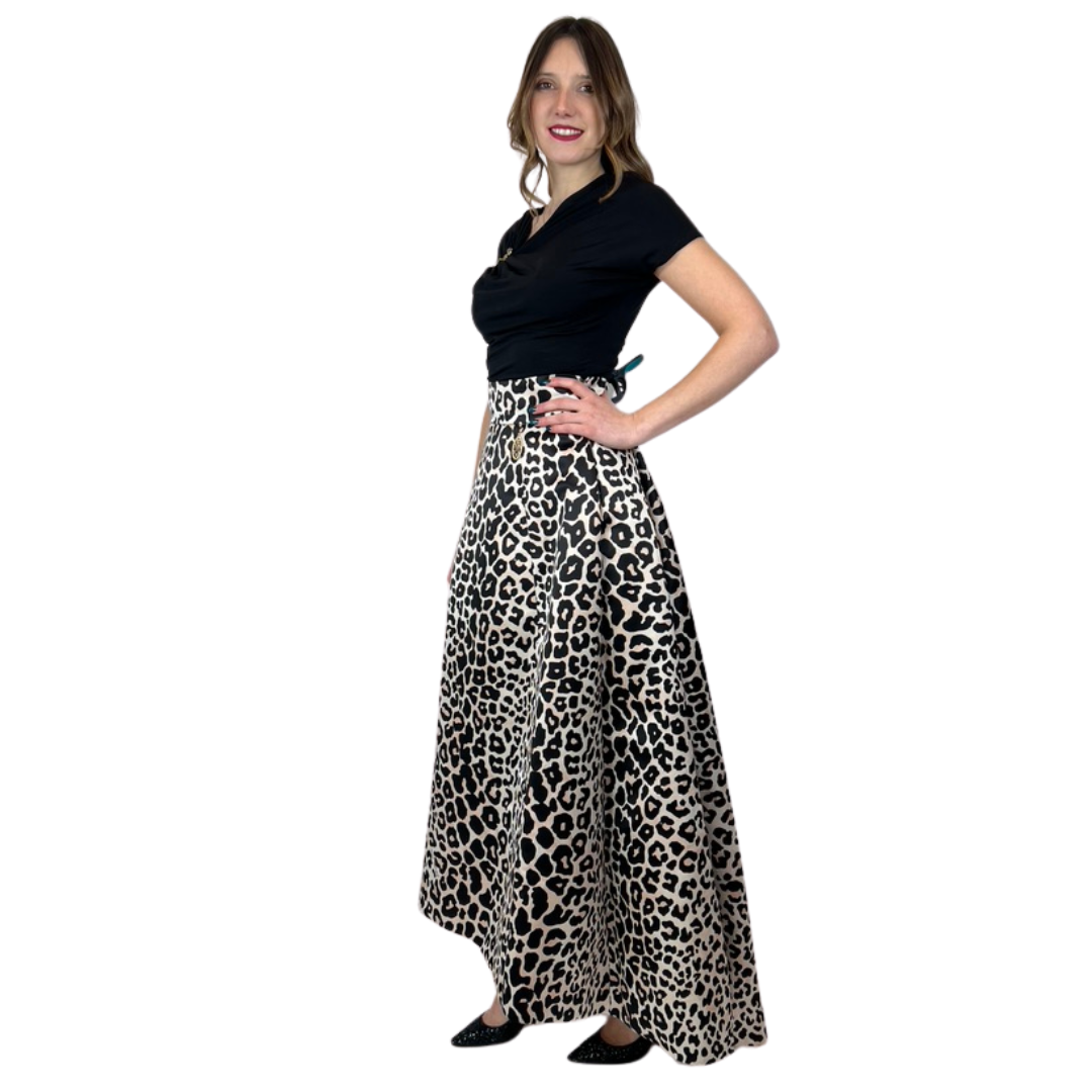ELISABETTA FRANCHI Gonna lunga maculata