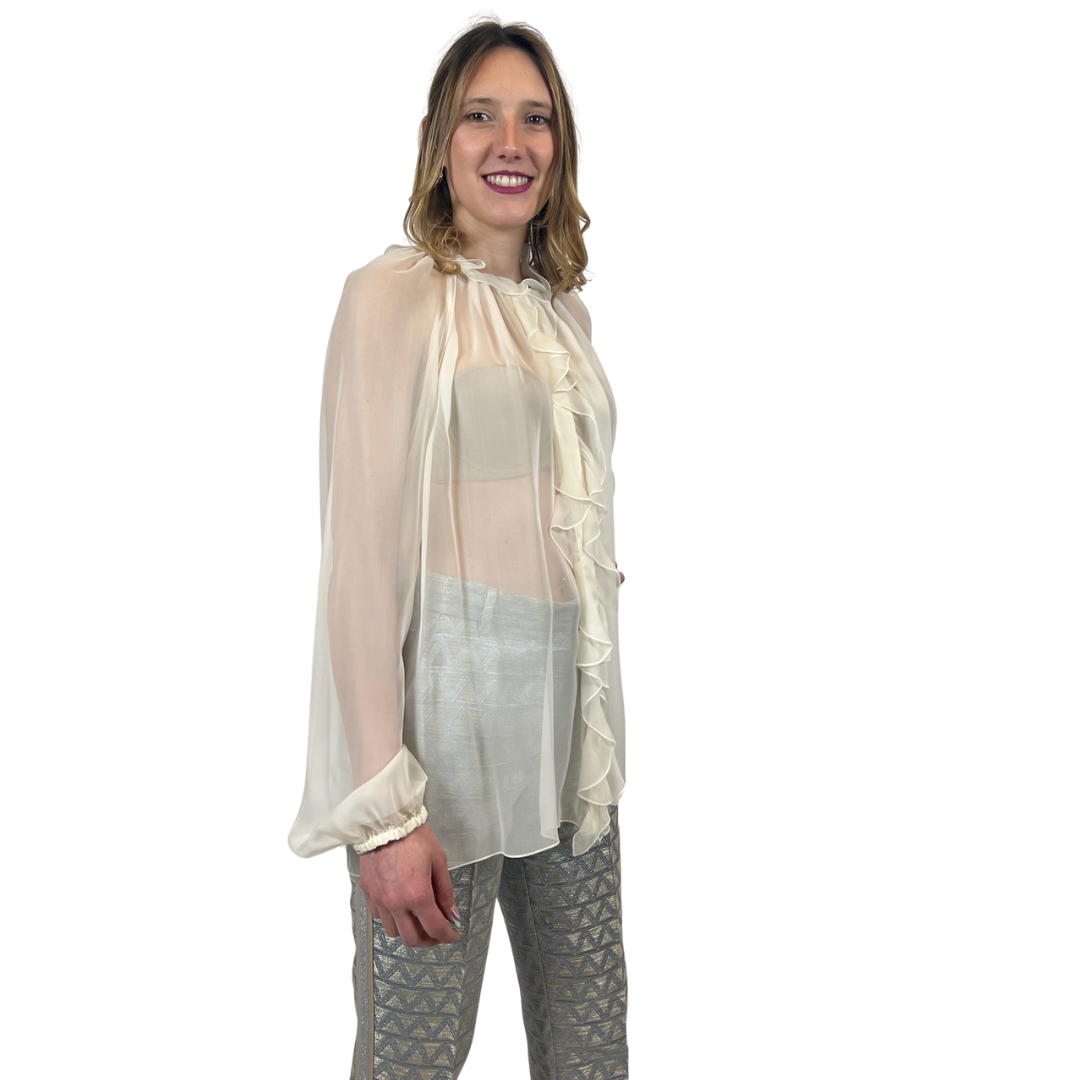 DOLCE & GABBANA Casacca in voile di seta