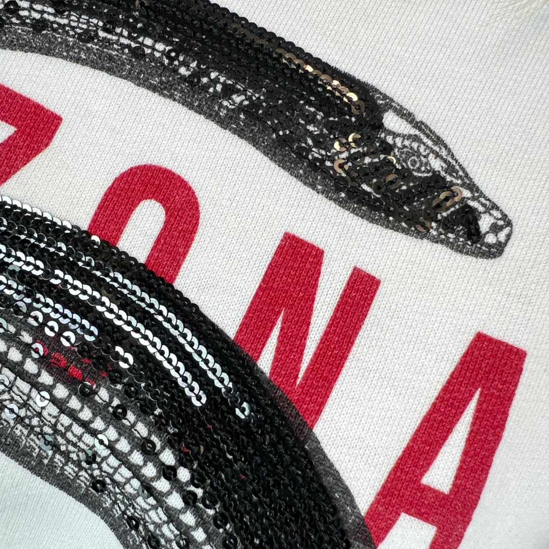 Dsquared Felpa bianca con serpente