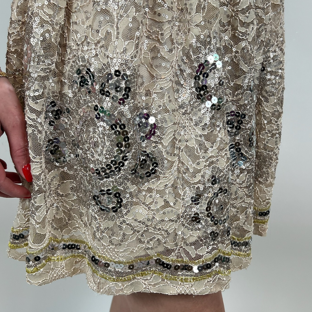 BLUGIRL BLUMARINE Abito nude con paillettes