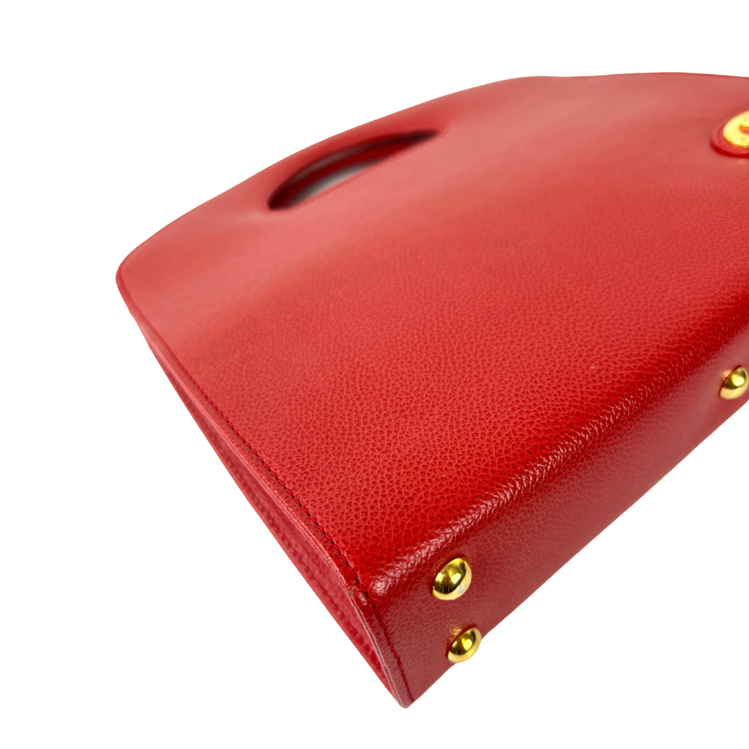 BURBERRY Borsa rigida rossa
