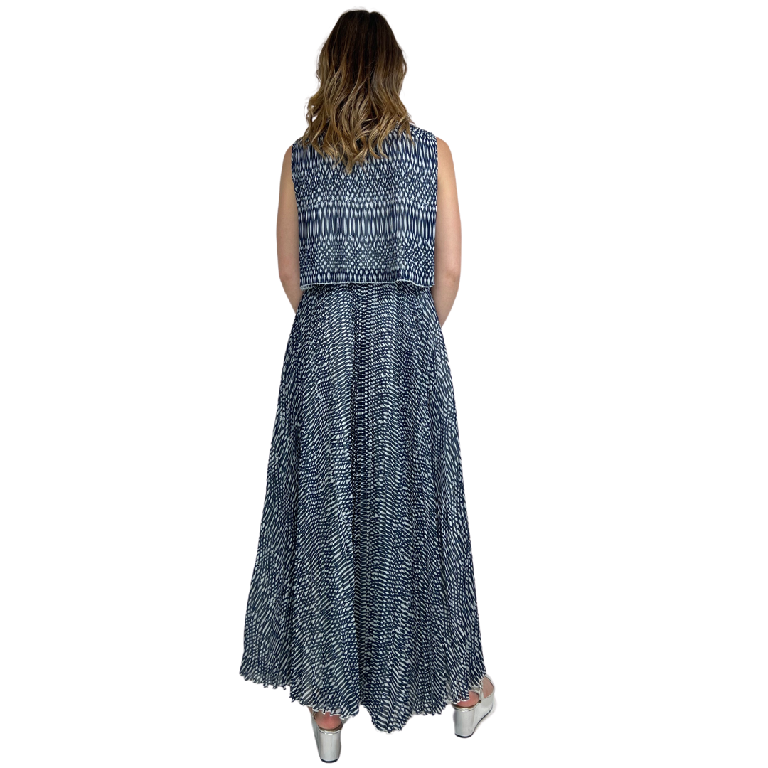 HUGO BOSS Abito plissettato blu
