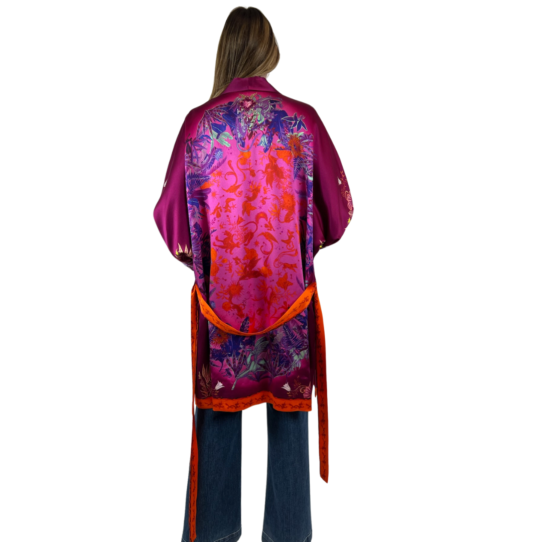 CAMILLA Kimono fantasia fucsia