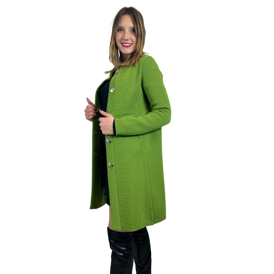 MAGLIERIA SARTORIALE Cappotto verde mela