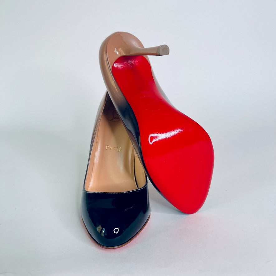 CHRISTIAN LOUBOUTIN Scarpe decolletè sfumate nere e beige