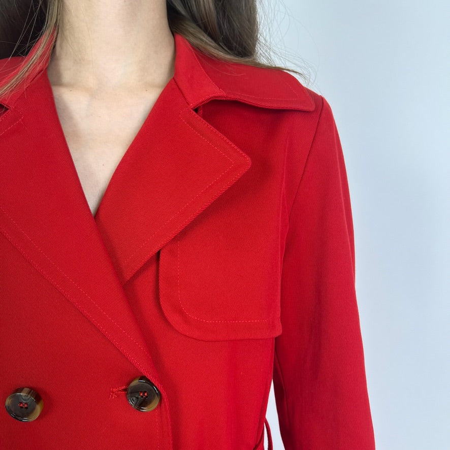 I BLUES Trench lungo in cotone rosso