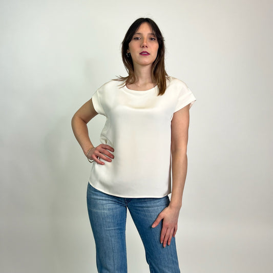 AGNONA Casacca in seta avorio