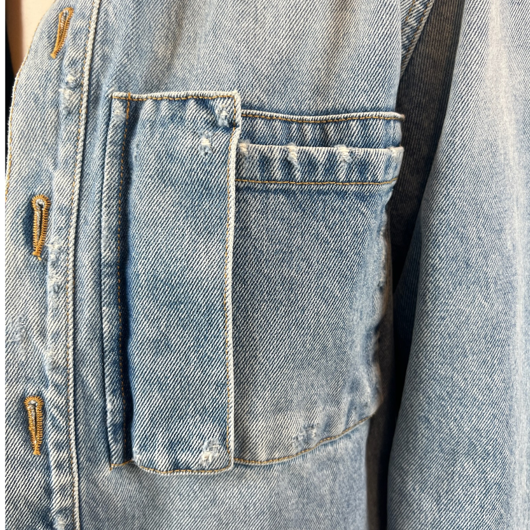 OFF WHITE Giacca in jeans con logo graffito