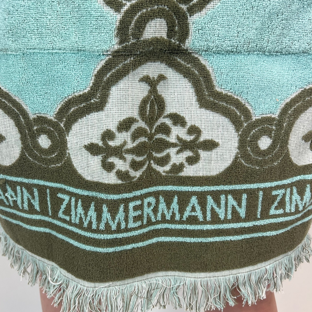 ZIMMERMANN Poncho in spugna verde acqua