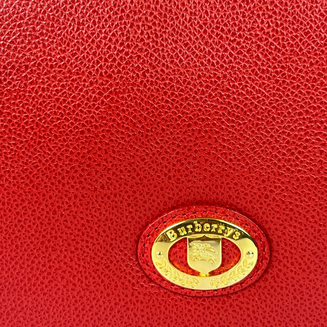 BURBERRY Borsa rigida rossa