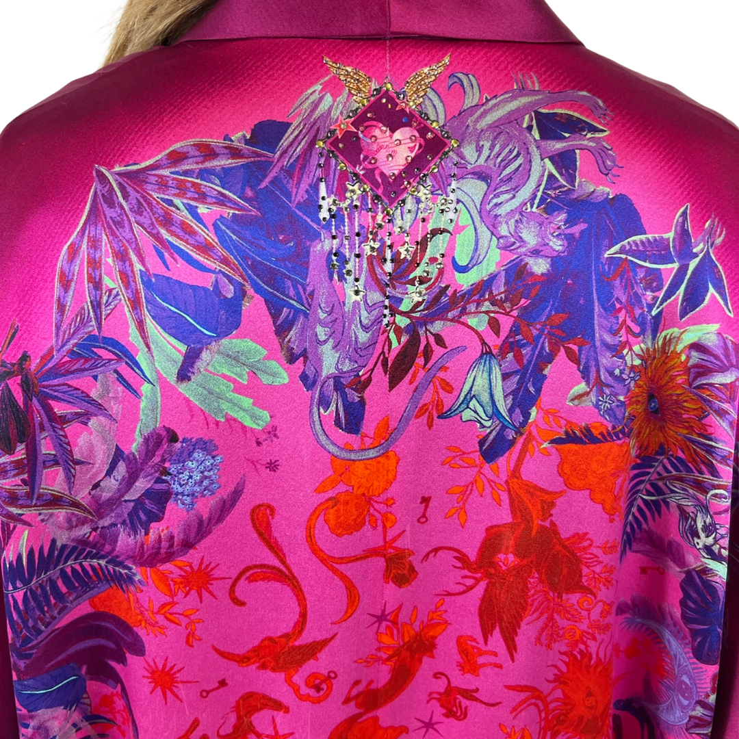 CAMILLA Kimono fantasia fucsia