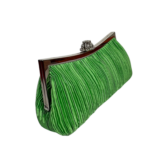 ALBERTARIO MILANO Borsa pochette rettangolare verde acido