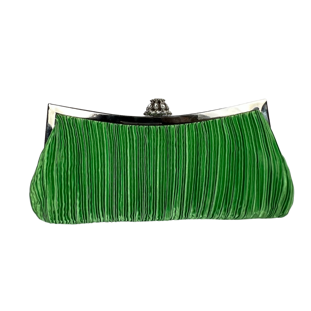 ALBERTARIO MILANO Borsa pochette rettangolare verde acido