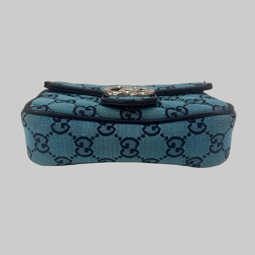 GUCCI Borsa Mini GG Marmont turchese