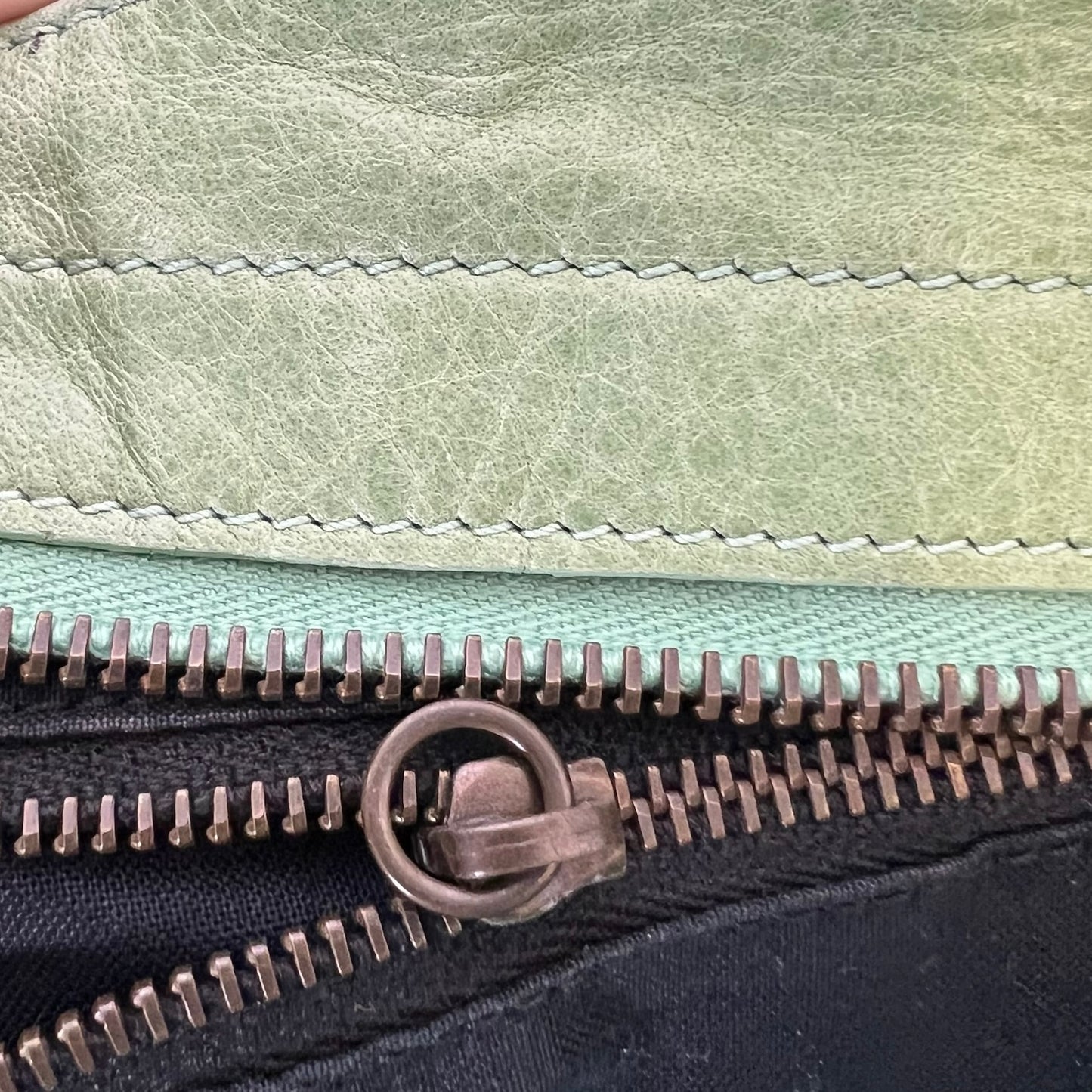 BALENCIAGA Borsa City verde acqua