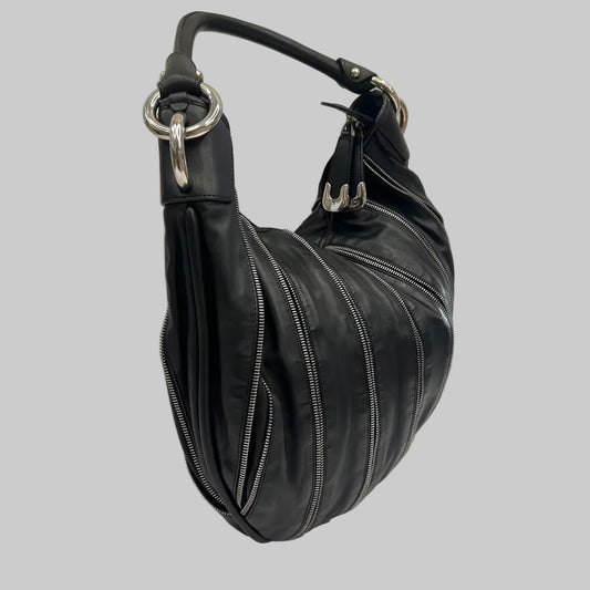 BALLY Borsa nera con dettagli zip