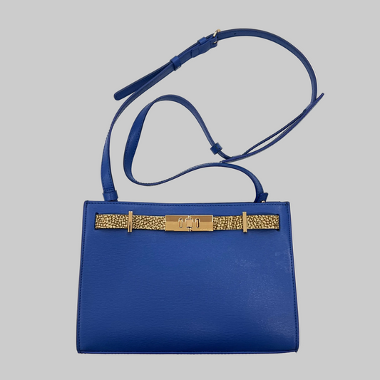 BORBONESE Borsa in pelle bluette