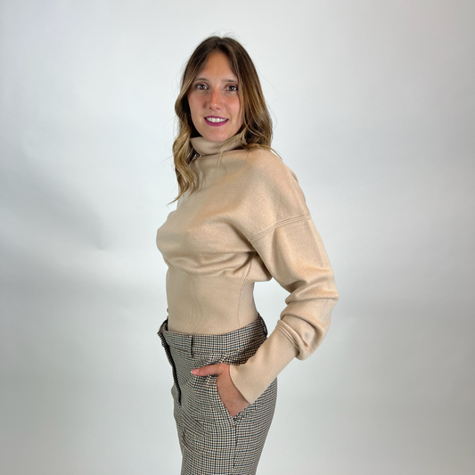 BOSS Pull dolcevita in lana merinos