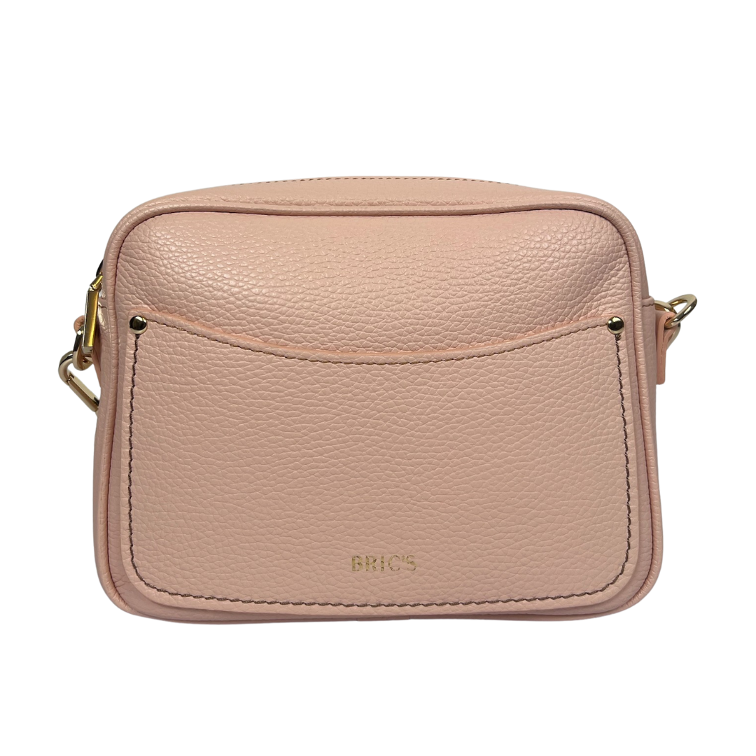 BRICS Borsa in pelle martellata rosa pastello