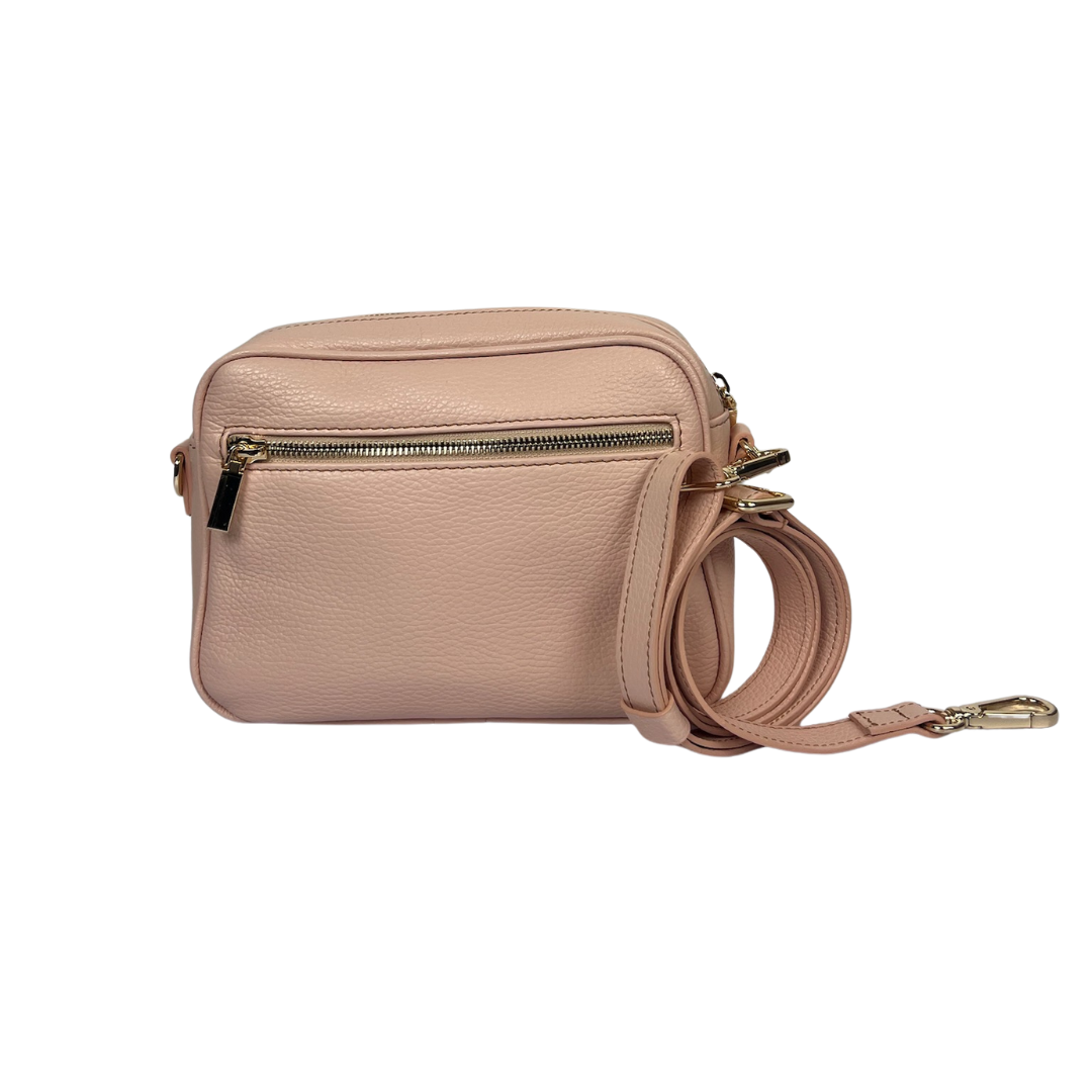BRICS Borsa in pelle martellata rosa pastello