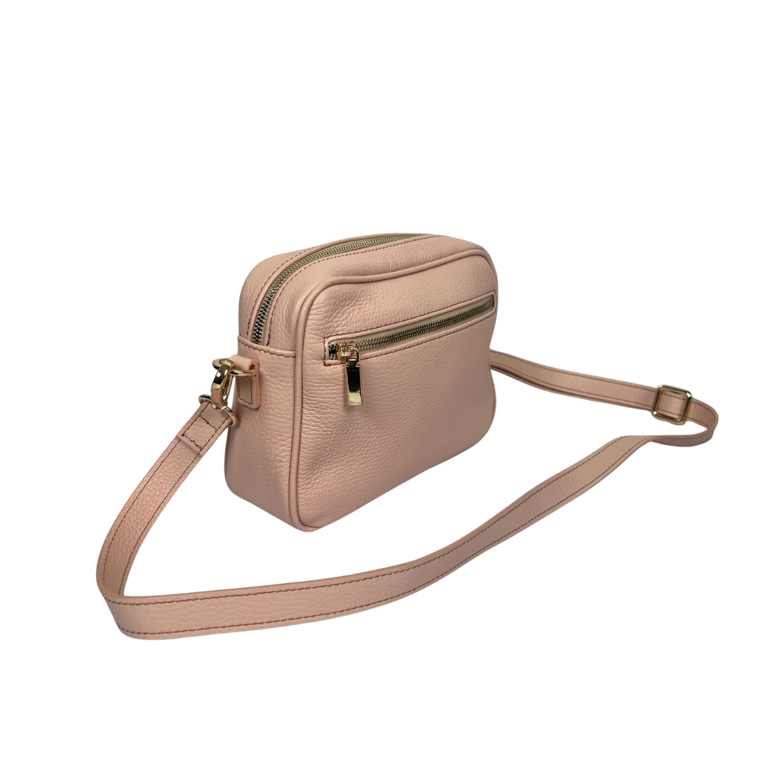 BRICS Borsa in pelle martellata rosa pastello